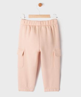 Pantalon de jogging avec poches à rabat bébé fille vue3 - GEMO 4G BEBE - GEMO