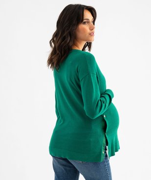 Pull de grossesse et d'allaitement à côtés pressionnés vue3 - GEMO (MATER) - GEMO