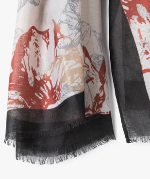 Foulard femme multicolore à motifs fleuris  vue2 - GEMO (ACCESS) - GEMO