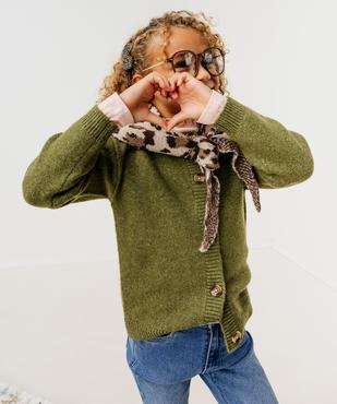 Gilet an maille à col rond fille vue7 - GEMO (ENFANT) - GEMO