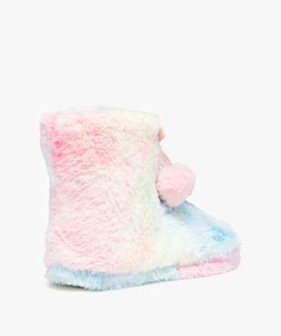 Chaussons femme boots fourrées à pompons vue4 - GEMO(HOMWR FEM) - GEMO