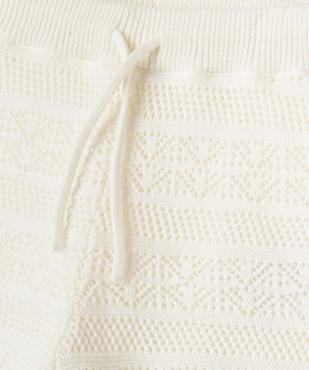 Short en maille ajourée avec ceinture élastique fille vue2 - GEMO (ENFANT) - GEMO