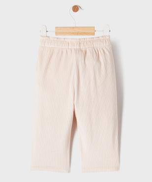 Pantalon droit en velours côtelé extensible bébé fille vue3 - GEMO(BEBE DEBT) - GEMO