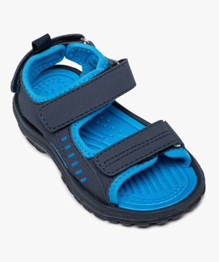 Sandales sport garçon bicolores à scratch vue5 - GEMO (ENFANT) - GEMO
