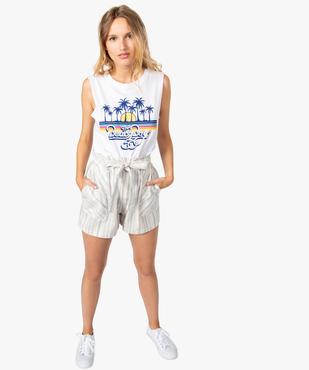 Tee-shirt femme sans manches imprimé The Beach Boys vue5 - FOLLOW ME - GEMO