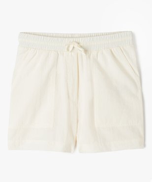 Short en toile de parachute avec taille élastique ajustable fille vue1 - GEMO (JUNIOR) - GEMO