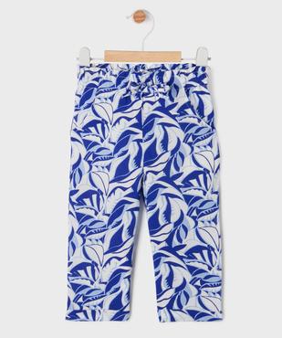 Pantalon droit en viscose fluide et imprimée à taille élastiquée bébé fille vue1 - GEMO 4G BEBE - GEMO