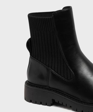 Boots femme à col chaussette avec semelle crantée  vue12 - 5 MILES - GEMO
