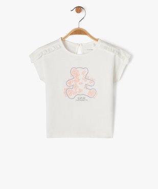 Tee-shirt manches courtes coupe loose à motif bébé fille - LuluCastagnette vue1 - LULUCASTAGNETTE - GEMO