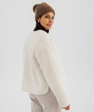 Veste en sherpa réversible femme vue3 - GEMO 4G FEMME - GEMO