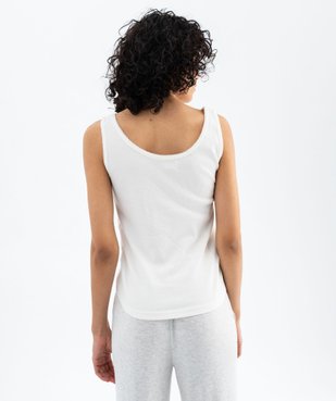 Débardeur lingerie en maille côtelée femme vue6 - GEMO 4G FEMME - GEMO