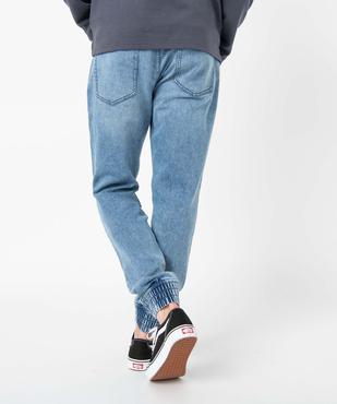Jogger denim homme aspect délavé vue3 - GEMO (HOMME) - GEMO