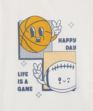 Tee-shirt manches courtes avec motif sportif bébé garçon vue2 - GEMO(BEBE DEBT) - GEMO