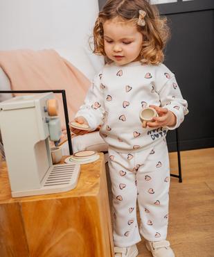 Sweat molletonné avec motifs bébé fille vue6 - GEMO 4G BEBE - GEMO