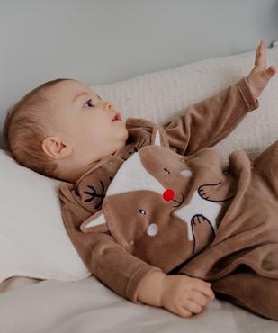 Pyjama en velours ouvert devant motif renne bébé vue6 - GEMO 4G BEBE - GEMO