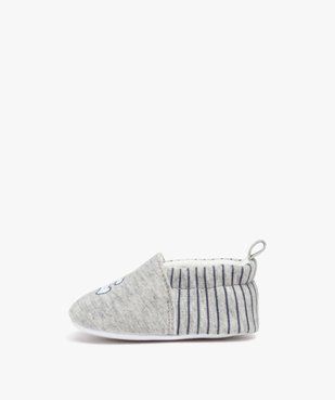 Chaussons de naissance bébé garçon rayés - LuluCastagnette vue3 - LULUCASTAGNETTE - GEMO