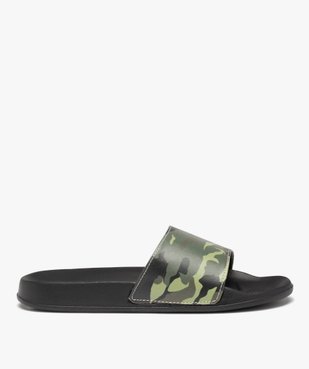 Mules de piscine homme imprimées camouflage vue1 - GEMO (PLAGE) - GEMO