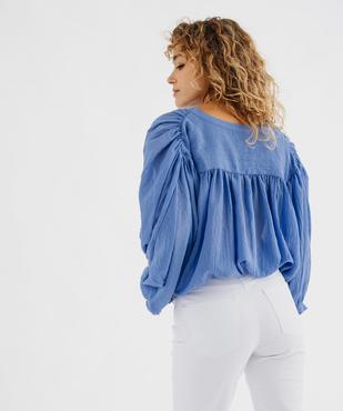 Blouse à manches longues coupe oversize femme  vue3 - GEMO(FEMME PAP) - GEMO