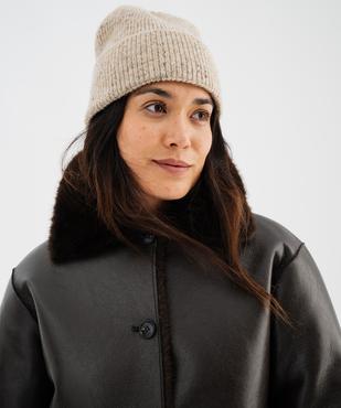 Blouson réversible cuir imitation ou fourrure imitation femme vue3 - GEMO(FEMME PAP) - GEMO