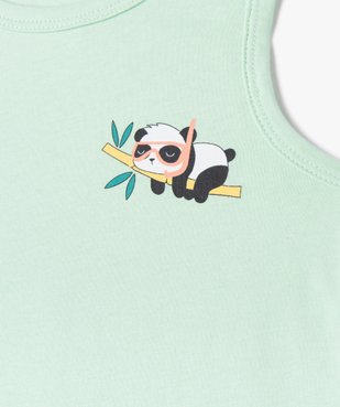 Débardeur à col rond en coton bébé garçon (lot de 3) vue2 - GEMO(BEBE DEBT) - GEMO