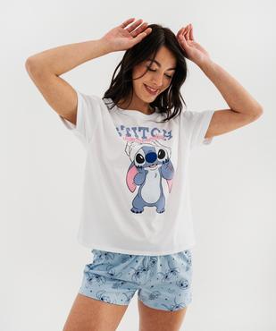Pyjashort avec motif Stitch femme - Disney vue1 - LILO & STITCH - GEMO