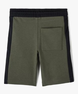 Bermuda garçon en maille bicolore à taille élastiquée vue3 - GEMO (ENFANT) - GEMO