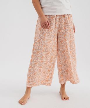 Pantalon de pyjama fluide imprimé femme vue1 - GEMO 4G FEMME - GEMO