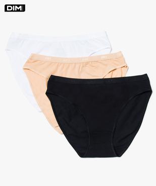 Slip femme en coton stretch (lot de 3) - Dim vue1 - DIM - GEMO
