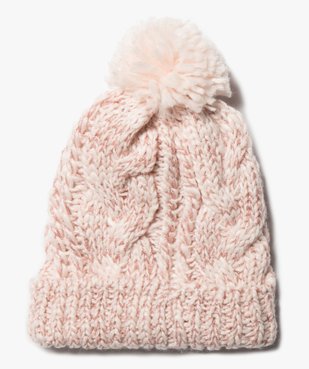 Bonnet fille avec paillettes et pompon vue1 - GEMO (JUNIOR) - GEMO
