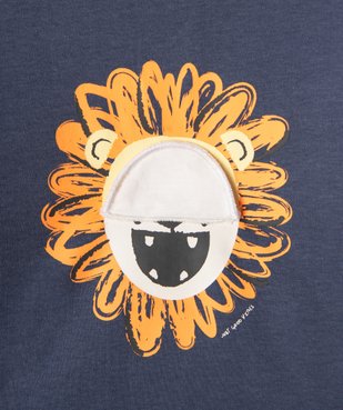 Pyjama 2 pièces en coton à motif lions bébé vue4 - GEMO 4G BEBE - GEMO