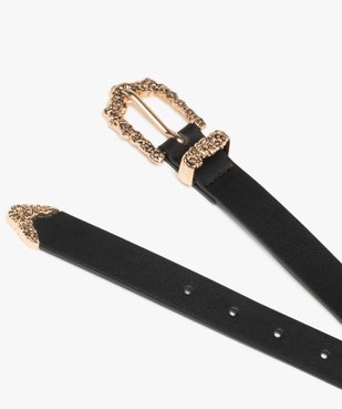 Ceinture avec détails fleuris en métal doré femme vue2 - GEMO (ACCESS) - GEMO