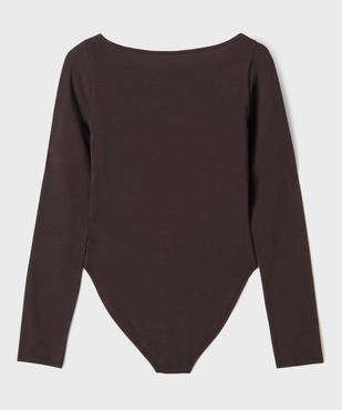 Body encolure bateau uni fille vue3 - GEMO 4G FILLE - GEMO