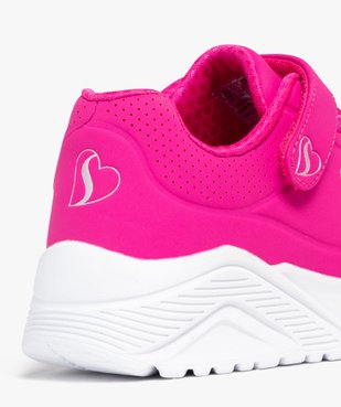Baskets fille running unies avec bride scratch Los Angeles - Skechers vue6 - SKECHERS - GEMO
