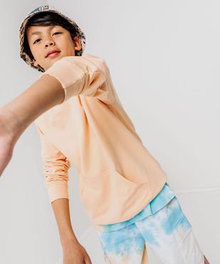 Sweat à capuche non molletonné garçon vue1 - GEMO (JUNIOR) - GEMO