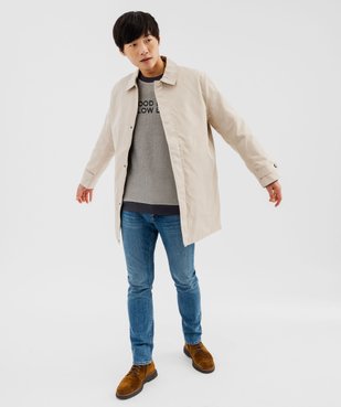 Pull à col rond avec message brodé homme vue4 - GEMO (HOMME) - GEMO