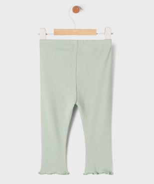 Legging en maille côtelée et finitions froncées bébé fille vue3 - GEMO 4G BEBE - GEMO