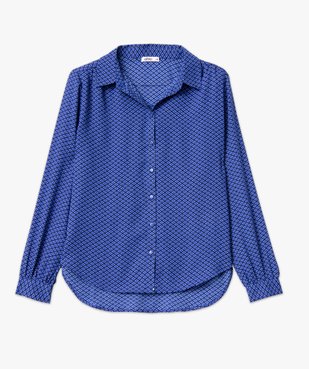 Chemise imprimée à manches longues femme vue4 - GEMO 4G FEMME - GEMO