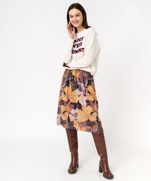 Sweat avec inscription velours et paillettes femme vue5 - GEMO(FEMME PAP) - GEMO