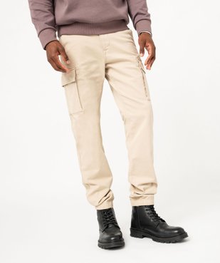 Pantalon cargo coupe straight en coton stretch homme vue1 - GEMO (HOMME) - GEMO