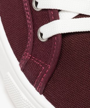 Baskets femme en toile unie à lacets vue6 - GEMO (SPORTSWR) - GEMO
