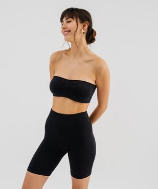 Soutien-gorge bandeau sans coutures avec coussinets amovibles vue12 - GEMO 4G FEMME - GEMO