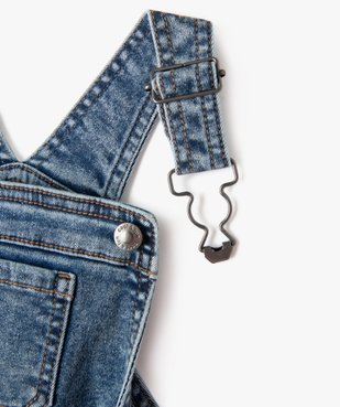 Salopette en jean extensible délavé bébé garçon vue2 - GEMO 4G BEBE - GEMO