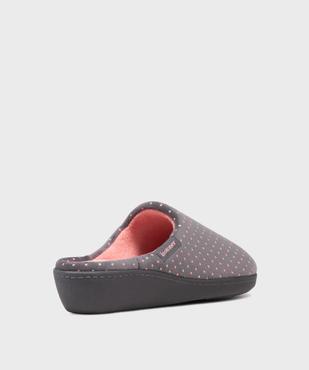Chaussons mules compensés femme - Isotoner vue4 - ISOTONER - GEMO