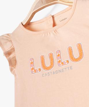 Débardeur à volants et inscription pailletée bébé fille - LuluCastagnette vue3 - LULUCASTAGNETTE - GEMO