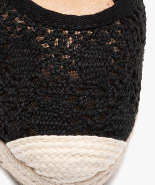 Sandales femme compensées dessus macramé et lacets ruban vue6 - SANS MARQUE - GEMO