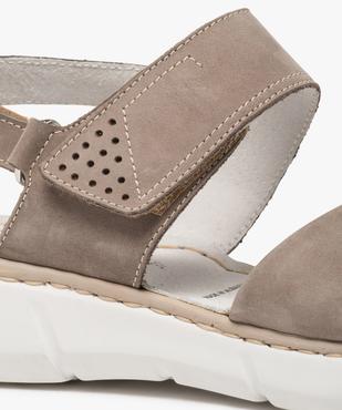 Sandales confort femme avec brides en cuir vue6 - GEMO (CONFORT) - GEMO