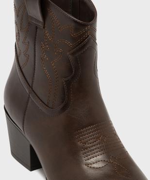 Boots santiags avec dessus brodé femme - Follow Me vue5 - FOLLOW ME - GEMO