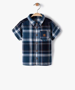 Chemise bébé garçon à manches courtes à carreaux vue1 - GEMO(BEBE DEBT) - GEMO