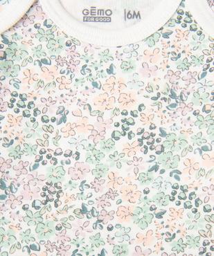 Body manches longues à motifs fleuris bébé fille (lot de 3) vue5 - GEMO 4G BEBE - GEMO
