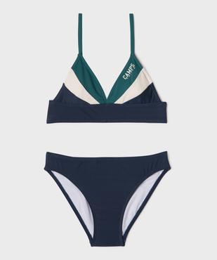 Maillot de bain 2 pièces tricolore fille - Camps United vue1 - CAMPS - GEMO